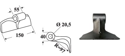 Молоток FP010F20 для мульчера 