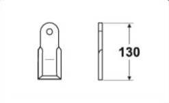 Лезвие прямое 50X10