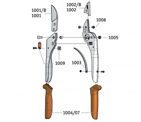 ART 1.107 Секатор LOWE с наковальней